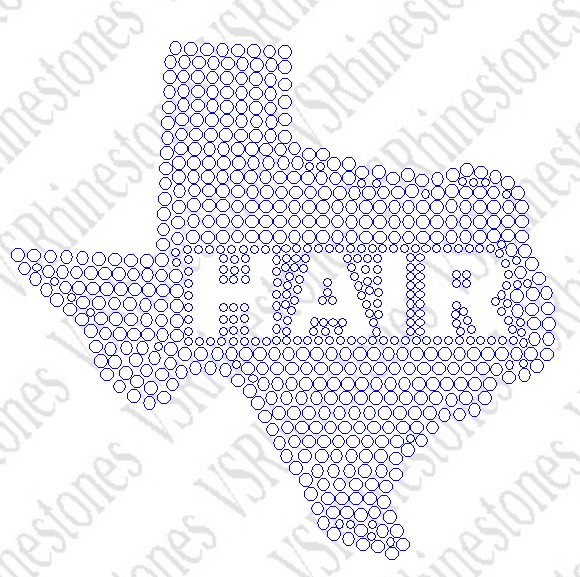 Texas Hair Rhinestone Car Decal